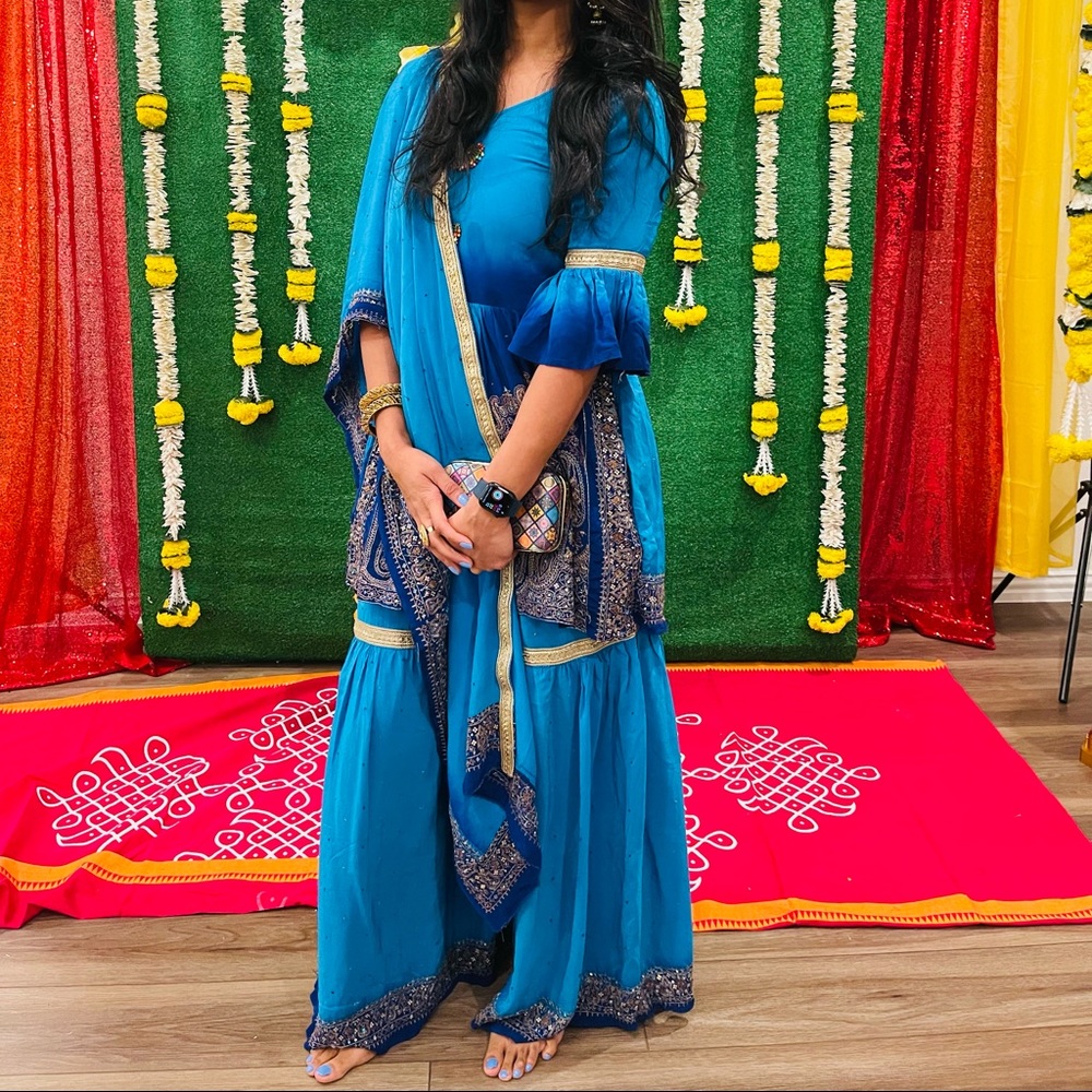 Indian Sharara suit - pure crepe suit